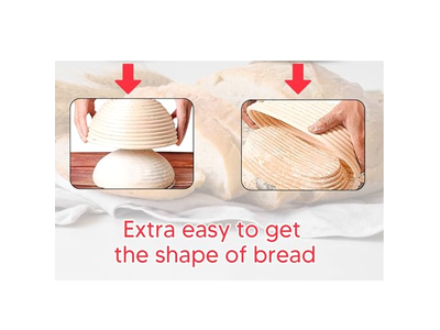 9インチ丸型パン発酵バスケット2個セット