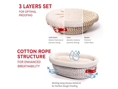 プラスチックパン発酵バスケット ノーニード大型シリコンDIYライナー ブラウン