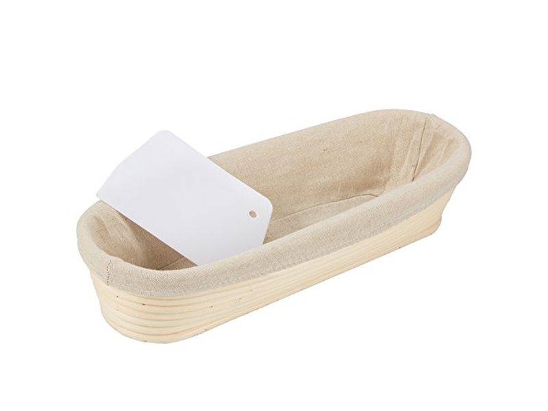 初回使用のためのパン発酵バスケットの準備 サワードウパン発酵バスケットなし