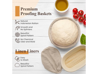 即日配達ギフトバスケット シリコンパン発酵バスケットセット