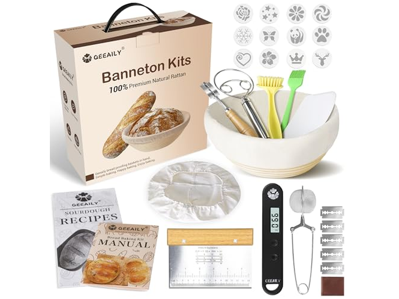 シリコンパン発酵バスケット ピンク サワードウライナー 楕円形セット DIY天然ラタン