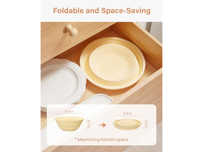 パン発酵バスケット 長方形丸型パン 10インチ楕円バスケット ウィッカーライナー付き7バスケット