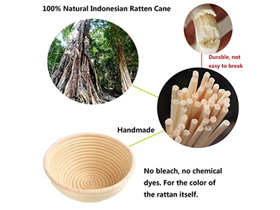 フランスウィッカーパン発酵バスケット ベトナムラタンパン発酵バスケット サワードウ用