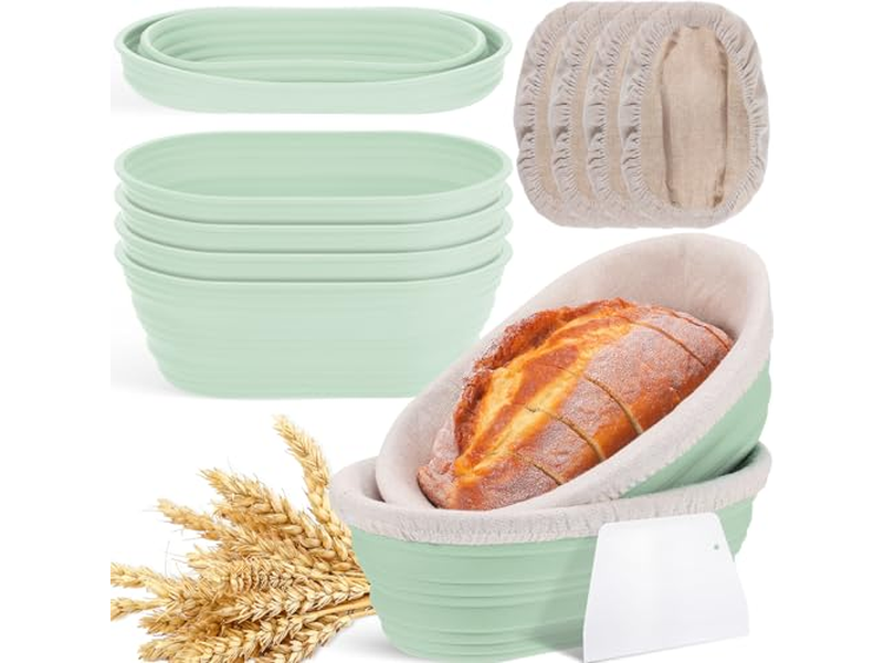大型オーバルバスケット 小型パンミキシングボウル 木製生地発酵サワードウバネット