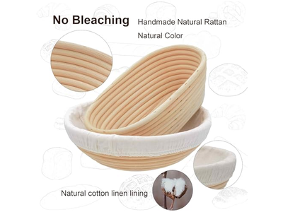 ナットベーキングバスケット 楕円パン テーブルブレッドバスケット キャンバスセラミックディスプレイ