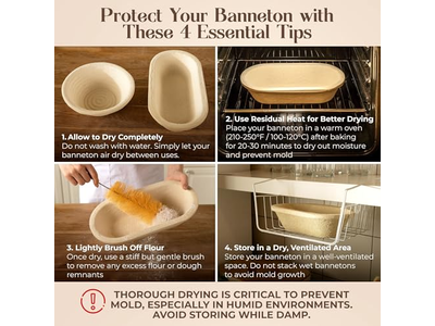 プロフェッショナル楕円パン発酵モールド スプルース木材&ラタン