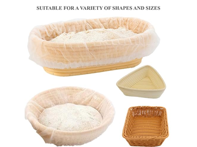 発酵バスケット ラメ 13cm ライナー付きパン発酵バスケット 9インチ楕円長方形