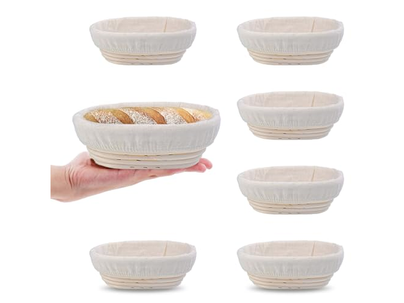 ドーム付きラタンブレッドバスケット イースターモールド ベーキング発酵 丸型と楕円