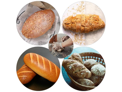 ドーム付きラタンブレッドバスケット イースターモールド ベーキング発酵 丸型と楕円