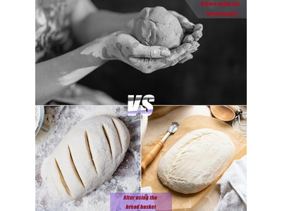 ドーム付きラタンブレッドバスケット イースターモールド ベーキング発酵 丸型と楕円